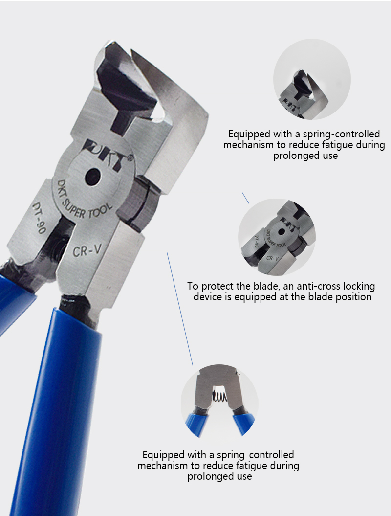 High Carbon Steel Precision Gate Cutters Thin Blade Micro Side Nippers for Plastic Model & Electronics Precision Work