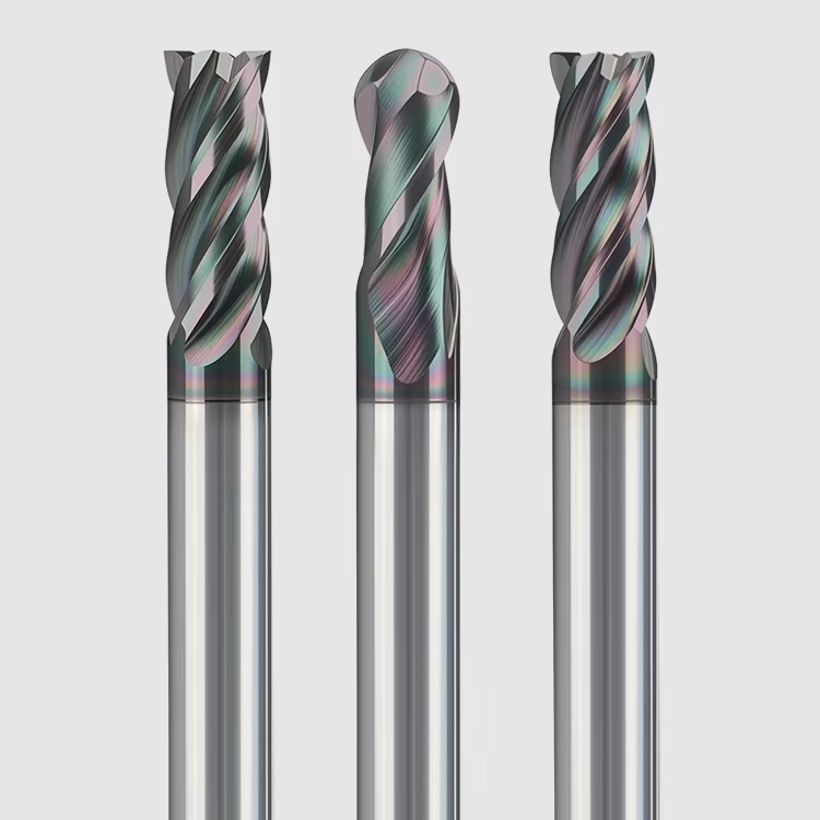 Multi-Functional AlCrN+ Coated Tungsten Carbide 4-Flute End Mill High-Efficiency CNC Cutting Tools ODM OEM Customizable