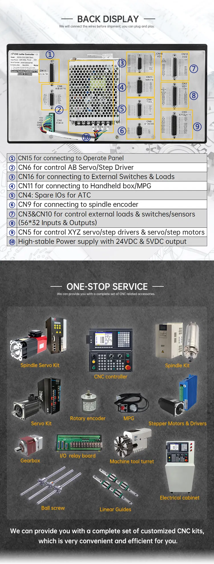 Compact 2 Axis CNC Lathe Controller System for Precision Turning