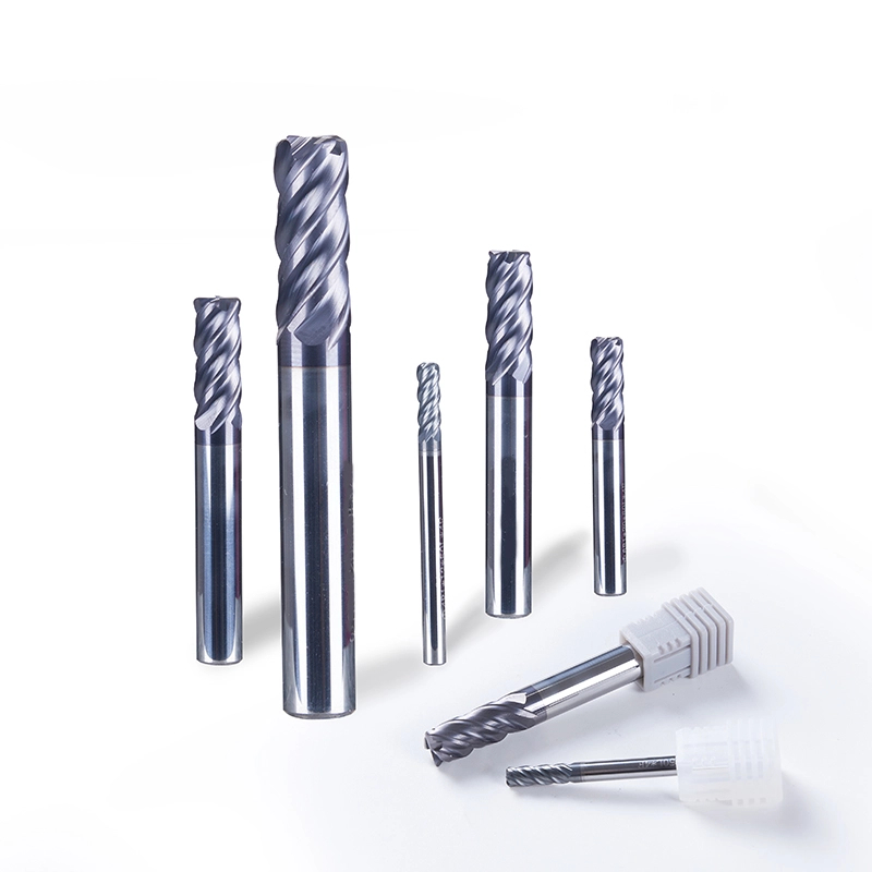 Customizable 2-Flute Long Neck Carbide End Mill TiAlN Coating 1/8"-1/2" LOC for Deep Pocket Milling Straight Shank ODM OEM