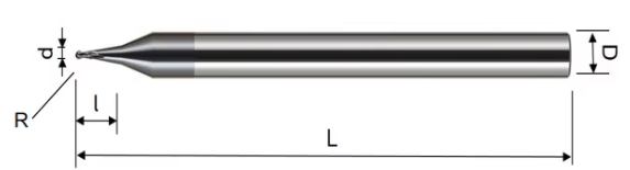 Factory High-Precision Micro End Mill Cutter 0.2mm Tip Diameter Carbide Ball Milling Tool for CNC Machining Center OEM/ODM ANCA