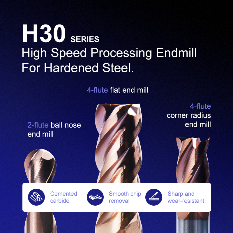 Tg Side Milling CNC Tools 4-Flute Flat Endmill with TiAlSiN Coating Customizable ODM &amp; OEM Support