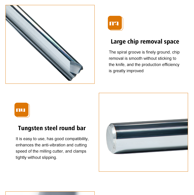 Double Flutes Straight Slot Cutter Details 4