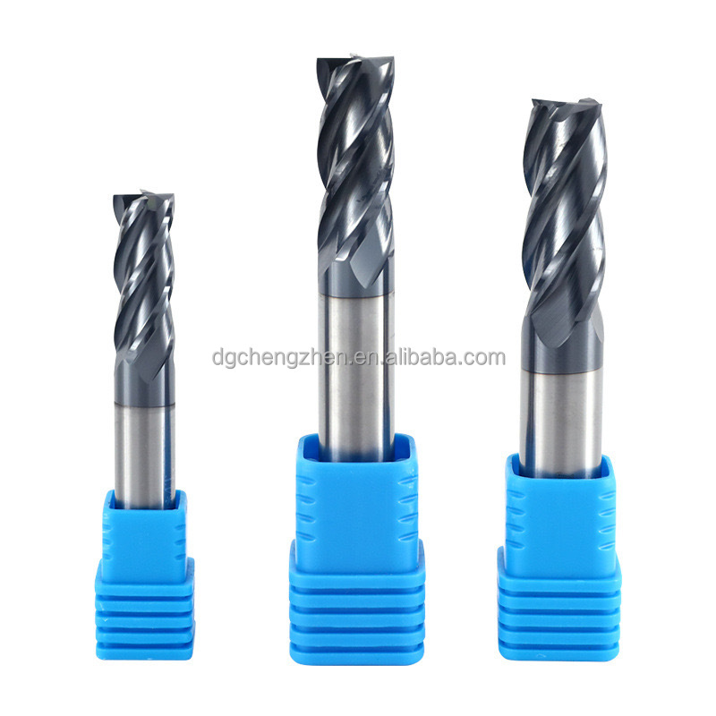 Germany Tungsten Square Flat CNC Cutting Tool 3Flutes HRC45-HRC63 Tin-Coated with Altin Support OEM Cheap Price End Mill