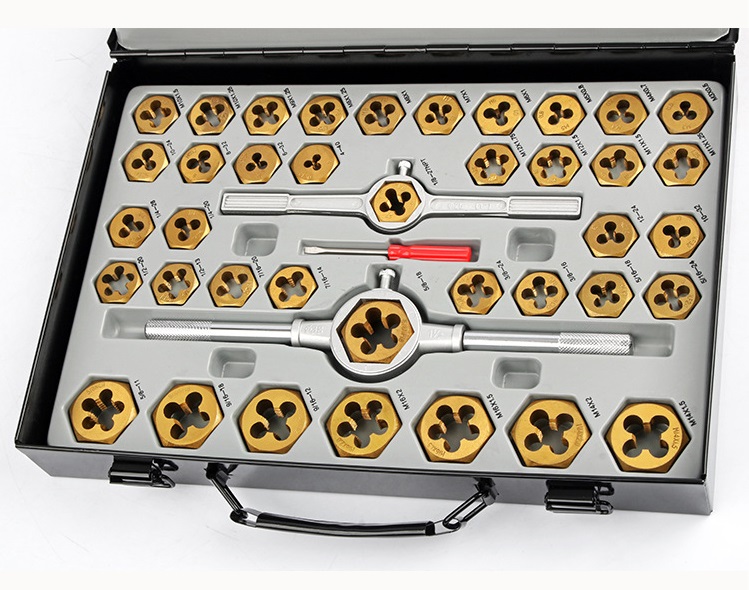 Pms 86pcs Hss Thread Cutting Tool With Case Threading Tap and Die Hand Tool Kit Steel Screw Thread Tapping and Cutting