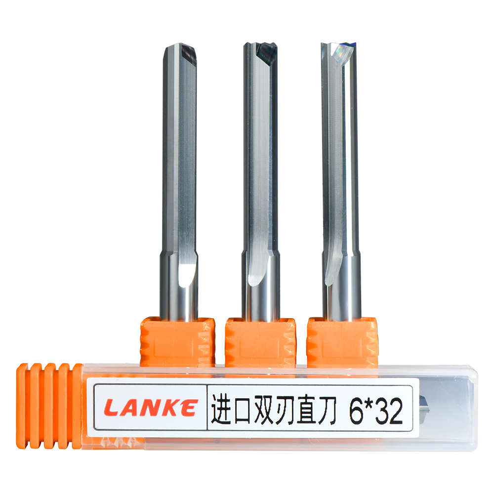 CNC Woodworking Router Bit - 3.175/4mm Double Flute Straight Groove Cutter MDF Cutting Tool
