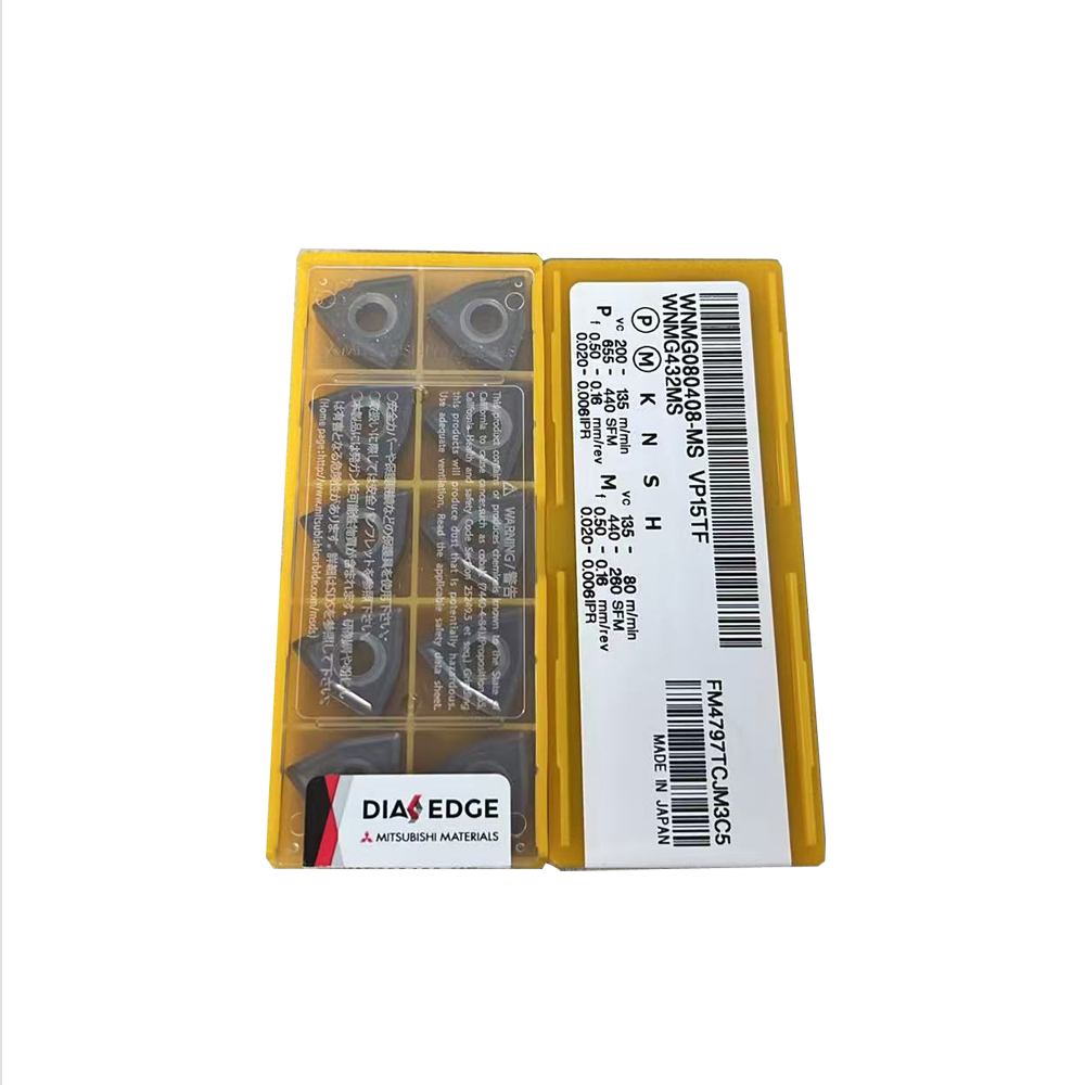 Mitsubishi Cutting Tools WNMG080408 Coated Carbide Insert VP15TF MS CNC Turning Tool Indexable Blade
