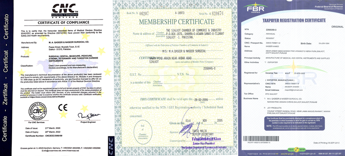 Certifications Document