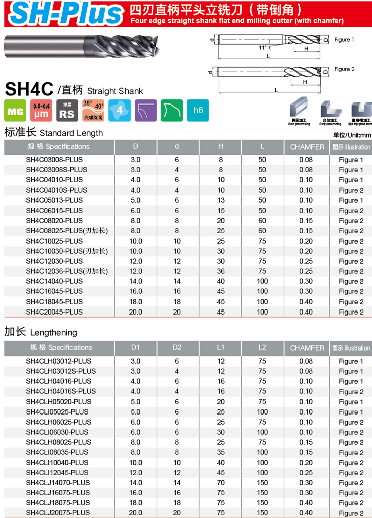 Multi-Functional AlCrN+ Coated Tungsten Carbide End Mill Cutting Tools For Metal Steel Carbide Tools Milling