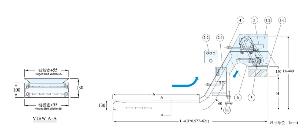 Industrial Automated Chip Conveyor System Parameters