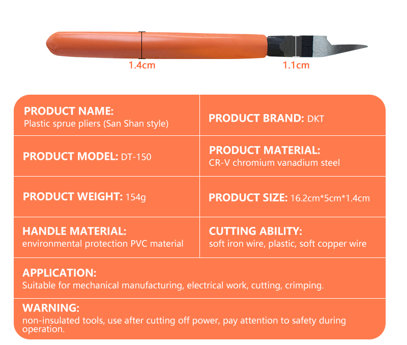 High Carbon Steel Precision Gate Cutters Thin Blade Micro Side Nippers for Plastic Model & Electronics Precision Work