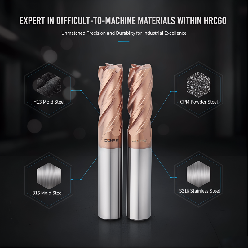 4-edge Tungsten Carbide Cnc square End Mill High Temperature Alloy Milling Cutter