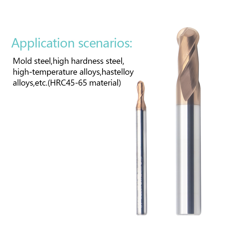 HRC65 Carbide Micro Ball Nose End Mills Micro Diameter CNC Ballnose Endmill for Carbon Steel ODM Customizable Cutting Machine