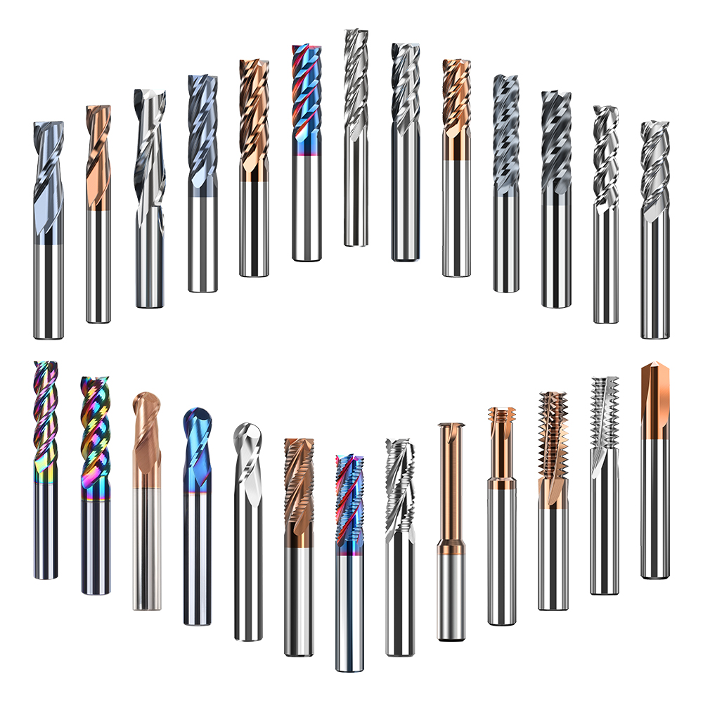 HUHAO Compression Tungsten Carbide End Milling Cutter Wood CNC Tools Bit For CNC Router