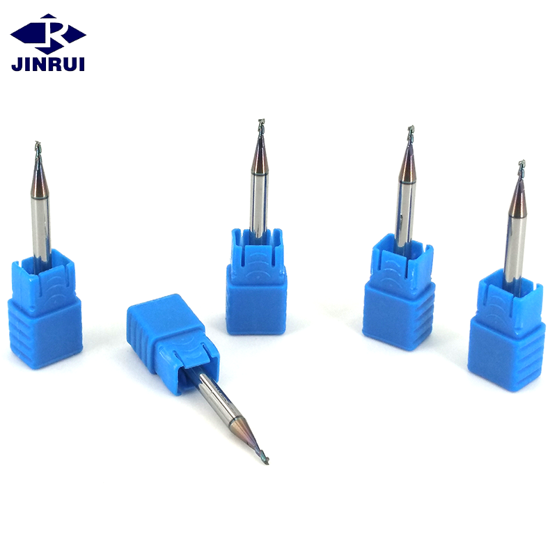 JR CNC Cutting Tool 0.1MM-0.9MM Tungsten Carbide Micro Endmill Mini Flat End Mill 4 Flute Milling Cutter