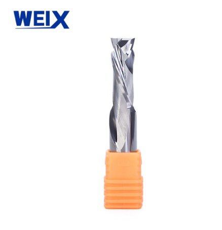 Weix Machine Cad Cam Lathe Sharpening 2 Flutes Compression Tungsten Carbide End Milling Cutter Wood Cnc Tools Bit For Cnc Router