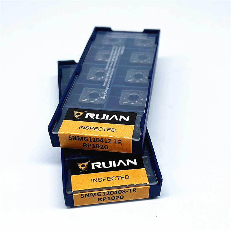 Ruian Brand CNC Cutting Inserts SNMG120408-TR-RP1020 PVD Coated Carbide Tungsten HRC40-60 Hardness OEM Lathe Cutting Tools
