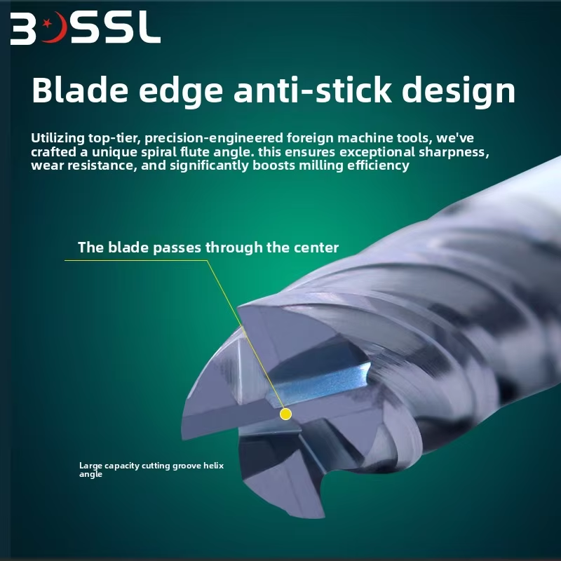 Alloy Carbide End Mill For Steel 4 Flutes Tungsten Carbide Milling Cutter With Coating Cnc Machine Tool Cutting Tools