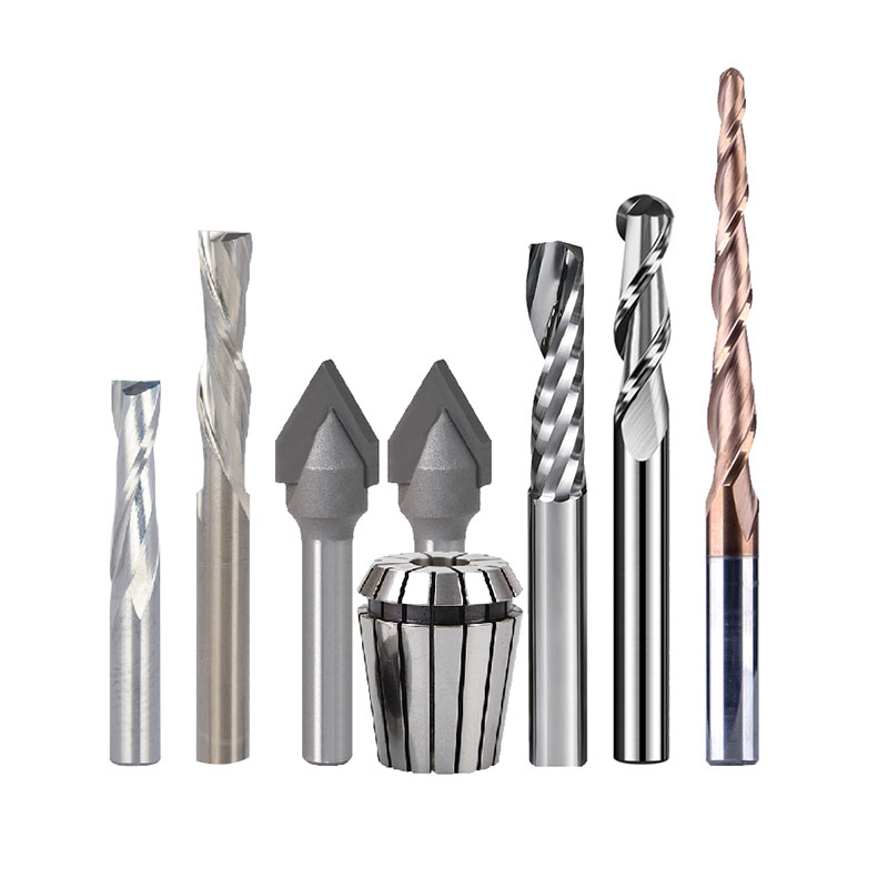 WEIX High Precision CNC Router Bits Tungsten Solid Carbide End Mills for Woodworking, Plastic Processing