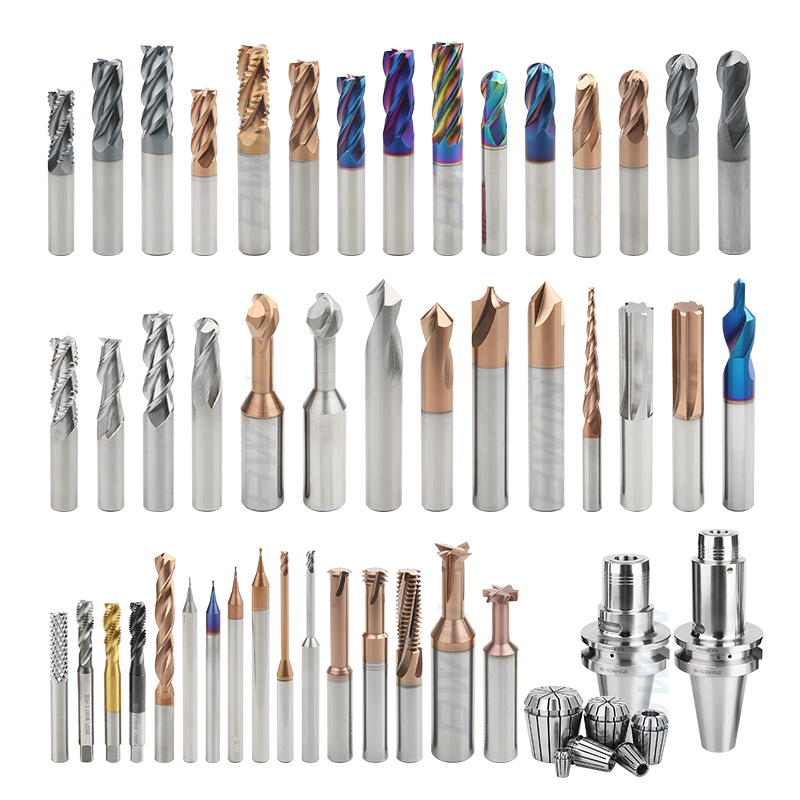 High Feed Solid Carbide Endmills Flat Square End Mill CNC Machine Tool Cutting Chamfer Tool CNC Milling Cutter for Metal