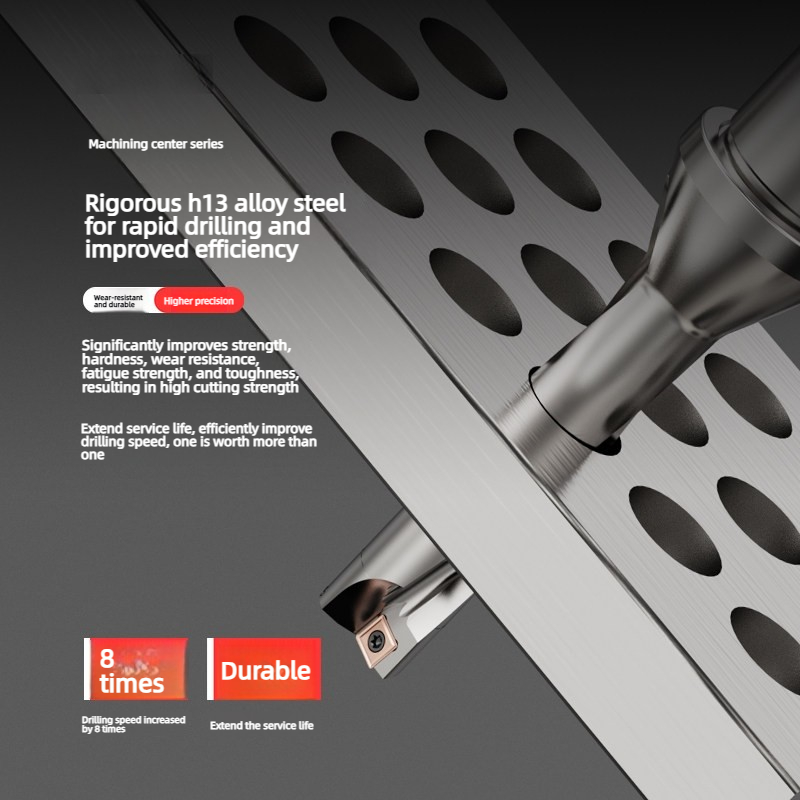 Indexable U Drill 2D 3D 4D 5D WC Series Fast Drill with WCMX WCMT Inserts CNC Lathe Internal Coolant Drill Bit for Steel