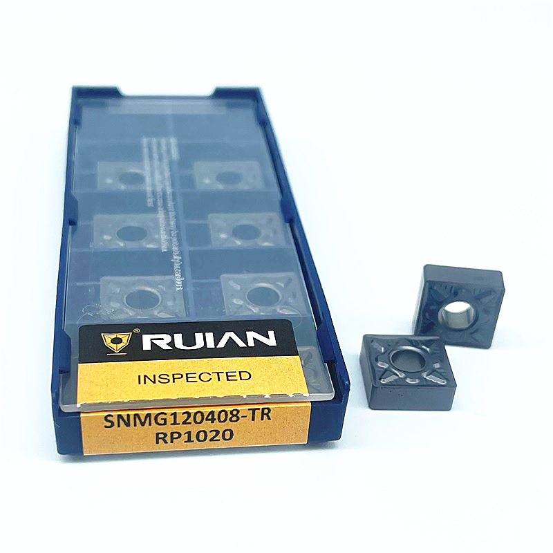 Ruian Brand CNC Cutting Inserts SNMG120408-TR-RP1020 PVD Coated Carbide Tungsten HRC40-60 Hardness OEM Lathe Cutting Tools