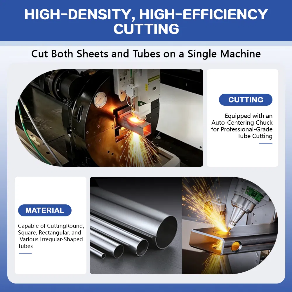 Integrated Laser Cutting System for Heavy-Duty Plates and Tubes for Industrial Metal Cutting