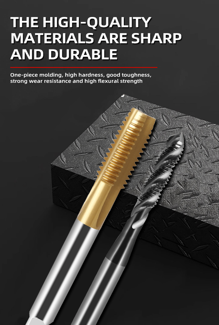 DESKAR TiN Coated German DIN Standard Cobalt HSS Right Hand Machine Tap M2-M7 HRC 60-65 for Stainless Steel