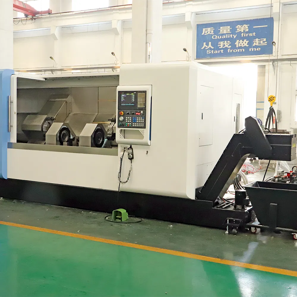 Precision Double Turret CNC Lathe Featuring GSK Control System