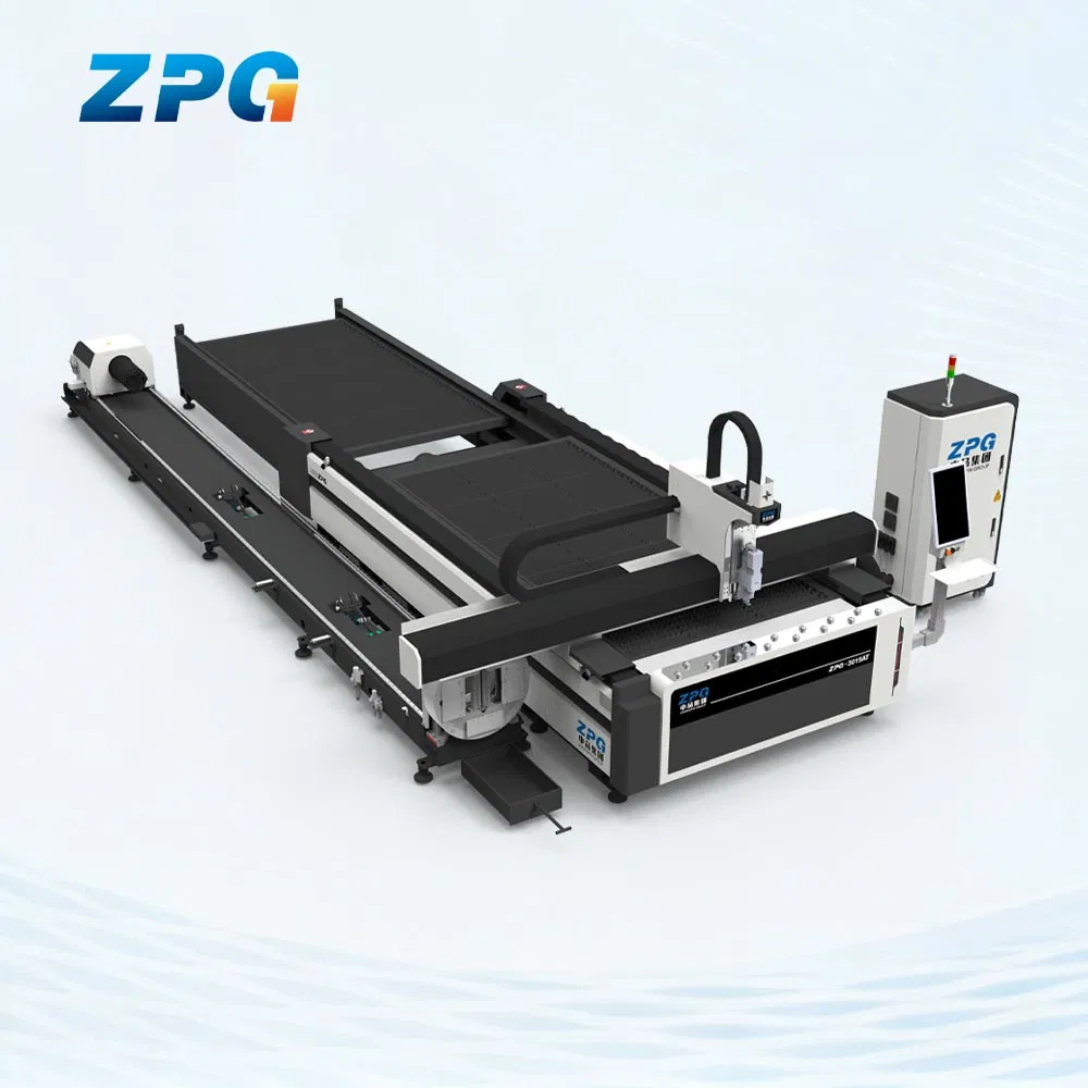 Industrial Fiber Laser 3015at Sheet and Tube Cutting Equipment with Heavy Duty Steel Frame Smart Control System Automatic Exchange Platform OEM Manufacturer