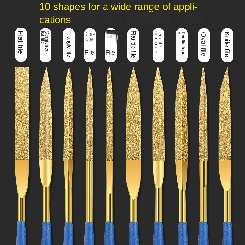 Diamond Coated Mini Hand Industrial DIY Tool Bastard Cut Professional Grinding Factory Direct Assorted Files Rasps