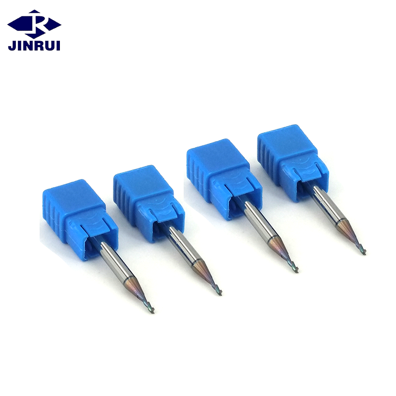 JR CNC Cutting Tool 0.1MM-0.9MM Tungsten Carbide Micro Endmill Mini Flat End Mill 4 Flute Milling Cutter