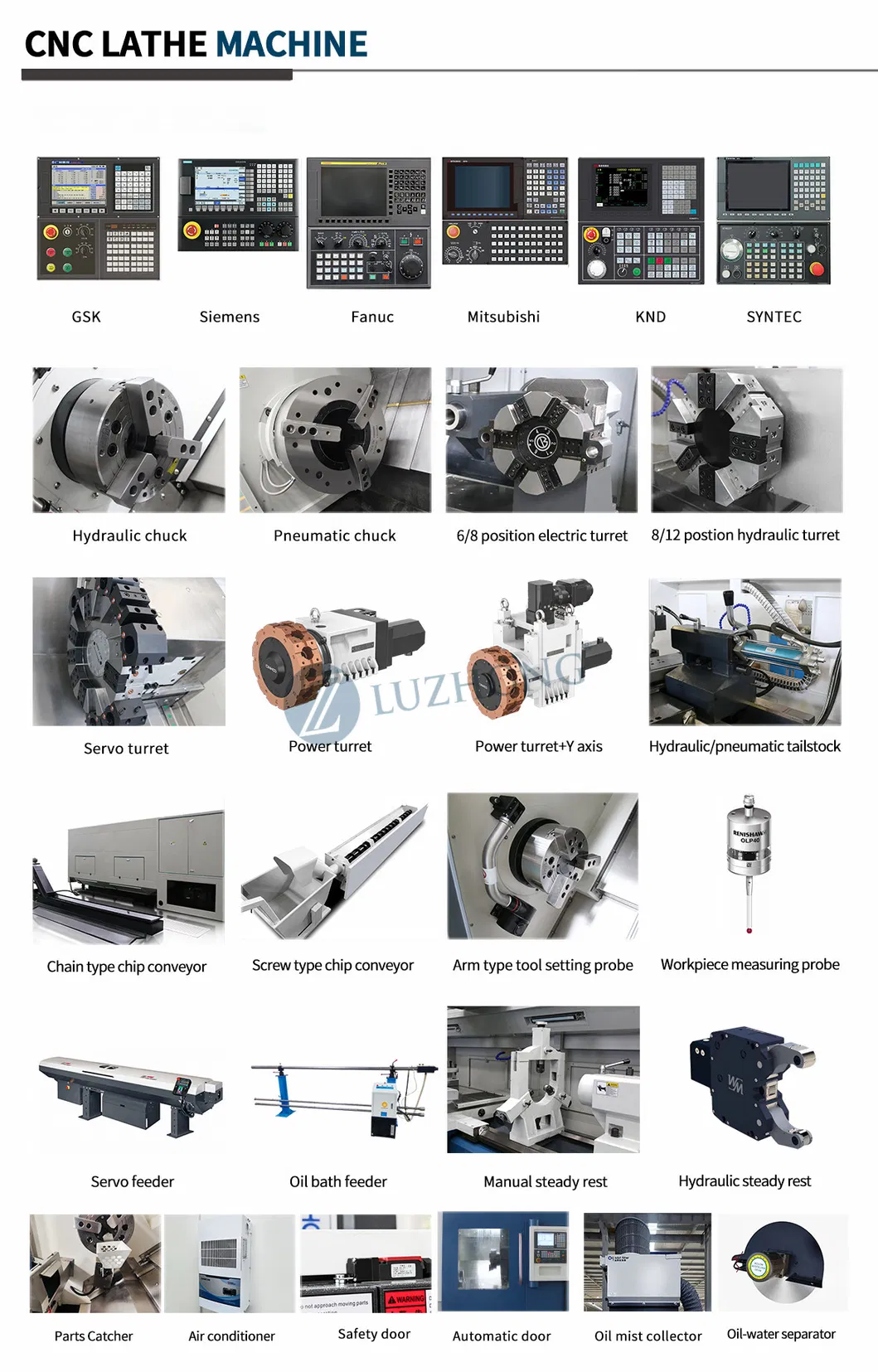 Optional CNC Lathe Configurations and Accessories