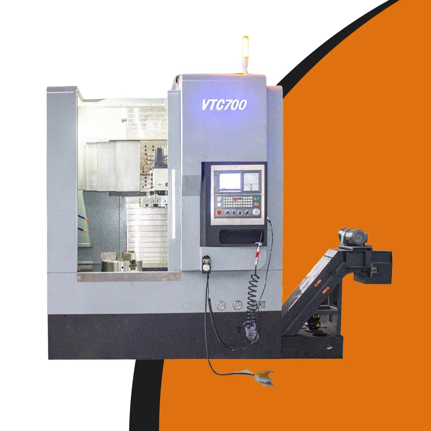 Vtc700 CNC Vertical Lathe Machine Fanuc System for Automotive Wheel Hub Machining