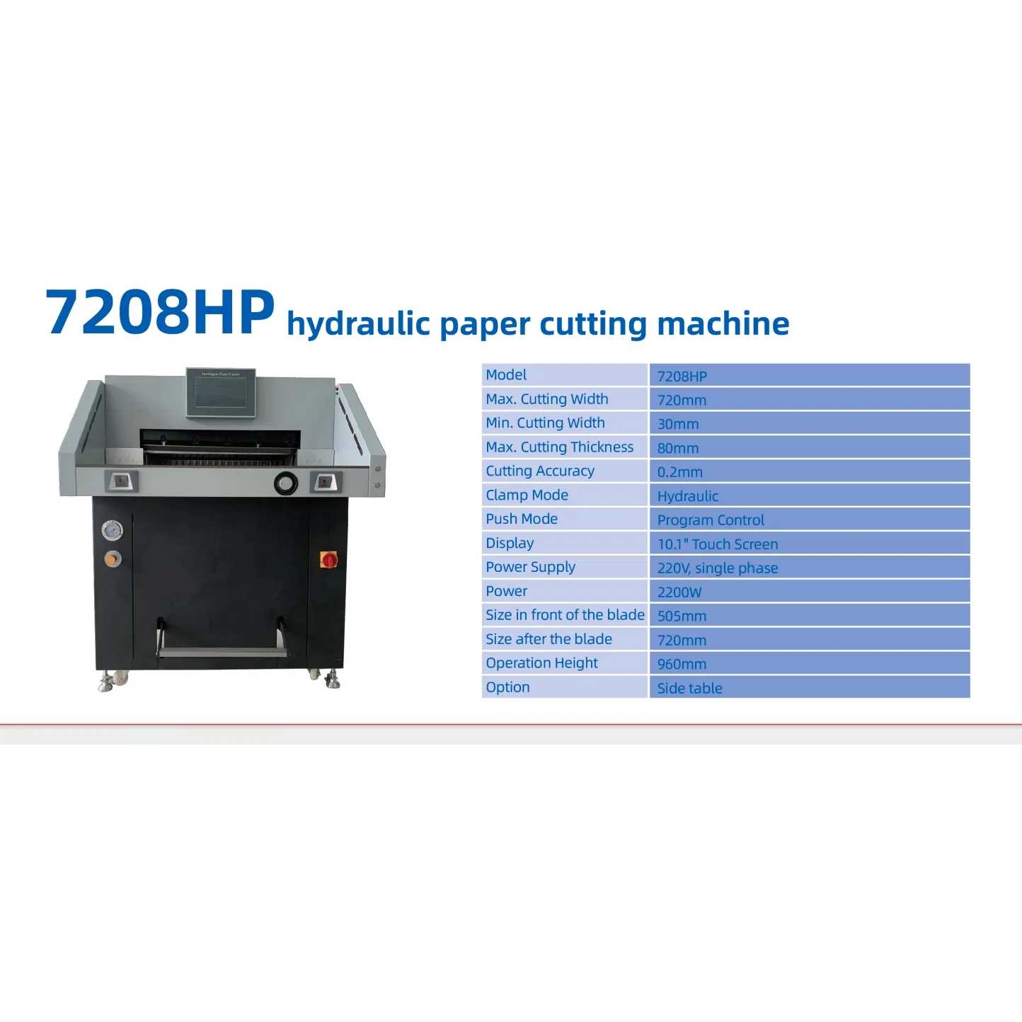 Heavy-Duty Dp-720HP Hydraulic System for Efficient Paper Cutting