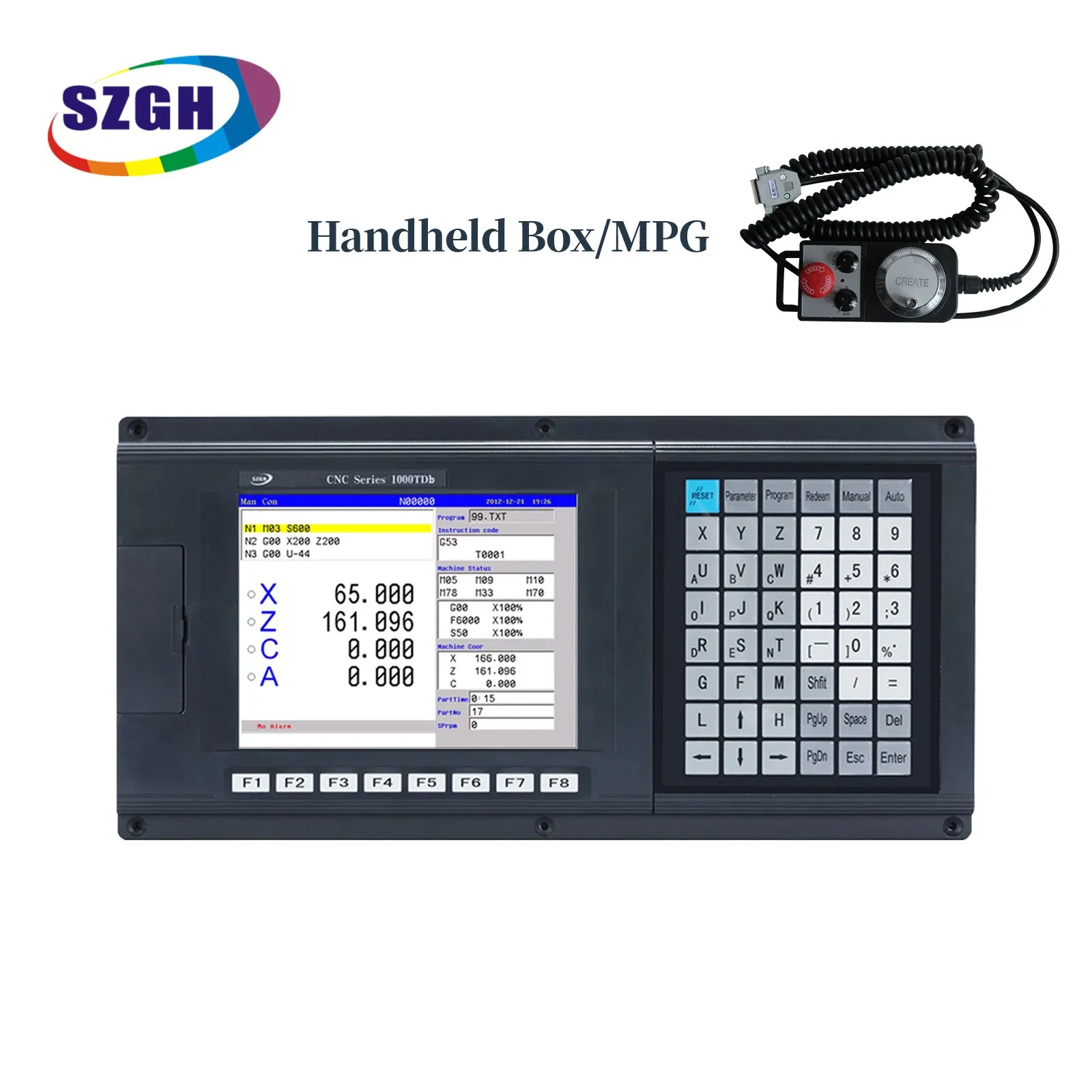 SZGH 2 Axis Turning Controller Motion Control System with AC Servo Motor Driver and Spindle Servo Motor Driver for CNC Machine
