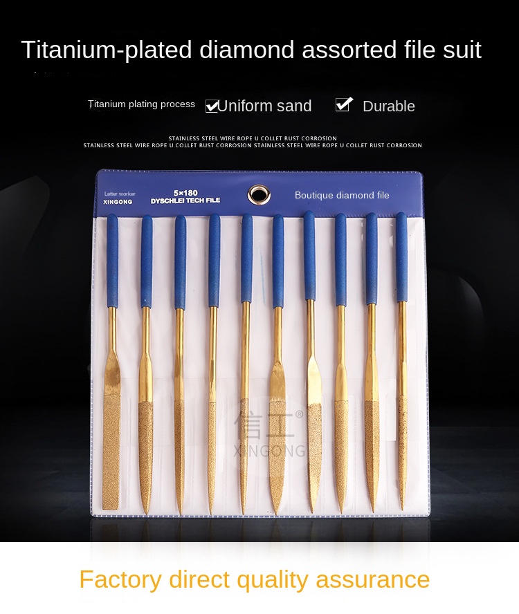 Diamond Coated Mini Hand Industrial DIY Tool Bastard Cut Professional Grinding Factory Direct Assorted Files Rasps