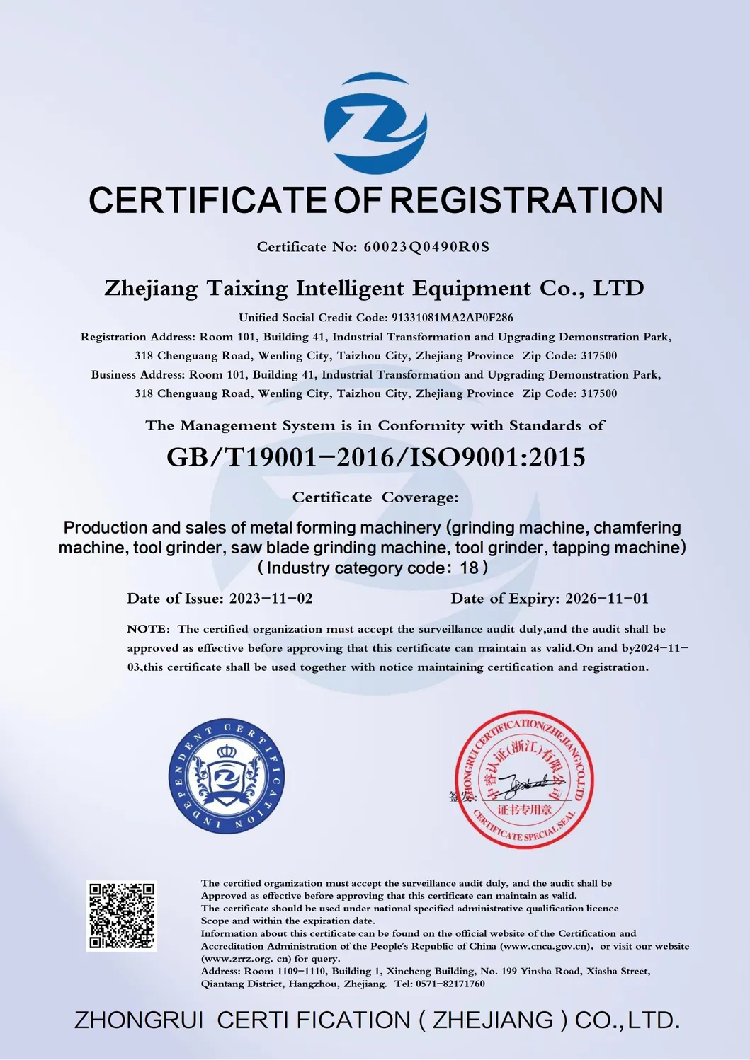 Certification Display