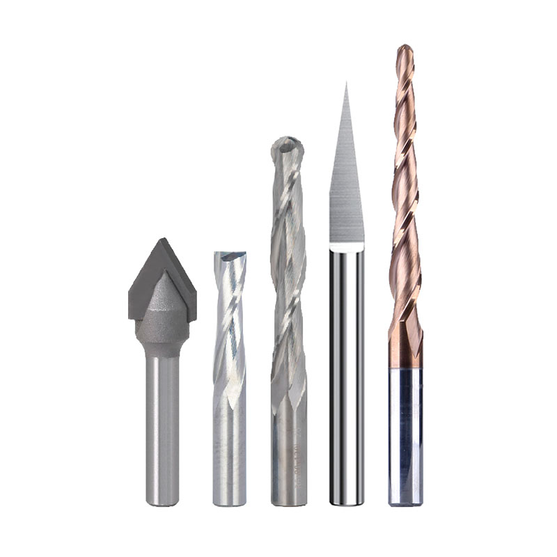WEIX High Precision CNC Router Bits Tungsten Solid Carbide End Mills for Woodworking, Plastic Processing