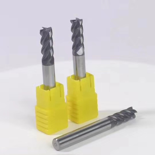 Precision CNC Cutting Tools HRC60 4 Flute Carbide End Mill Carbide End Mill Set