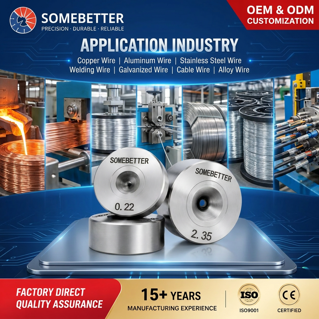 Somebetter Polycrystalline Diamond Die For CO2 Welding Wire Drawing Applications