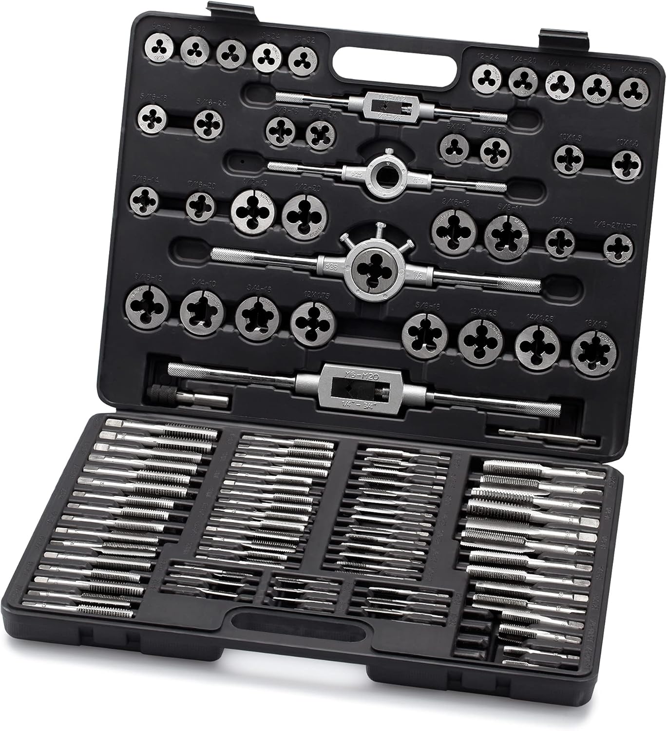 110pcs Hardware Tools Kit Alloy Steel Metric Tap and Die Set Thread Cutter Set Screw Tap Die Thread Tapping Tap and Die Set