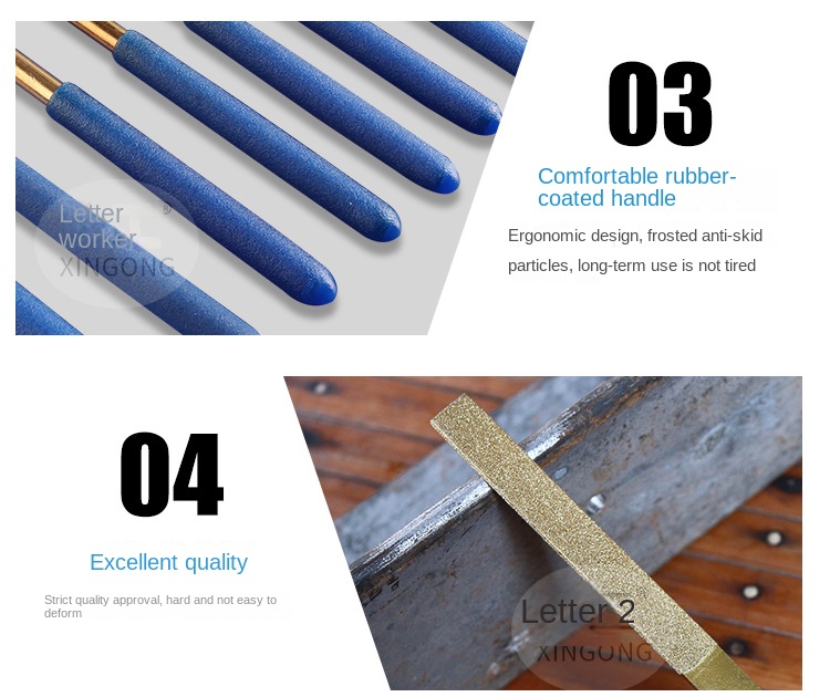 Diamond Coated Mini Hand Industrial DIY Tool Bastard Cut Professional Grinding Factory Direct Assorted Files Rasps