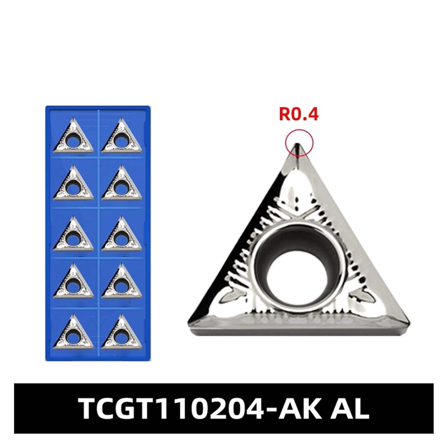 TCGT110204-AK Indexable Carbide Cutter OEM Customizable Cutting Tool For Aluminum CNC Machine 10pcs MOQ
