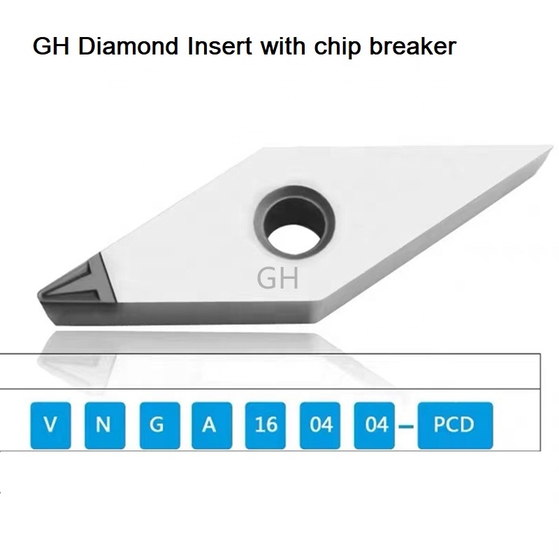 Diamond PCD Chipbreaker Turning Tools DCMT VCMT VCGT CCMT PCD Chip Breaker Insert For Aluminum
