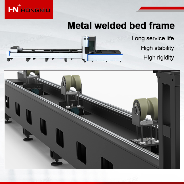 Hongniu Ultra High Speed Water Cooling Cypcut Metal Fiber Laser Tube Cutting Machine For Metal Pipe And Tube