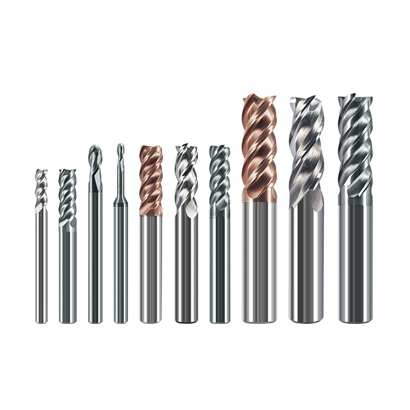 End Mills 1-6 Flutes HRC55-70 Tungsten Carbide Cemented Carbide End Mill Cutter Tools CNC Custom Router Bits