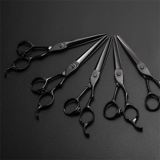 Hair Salon Barber's High Grade Stainless Steel Right-Handed High Temperature Resistant Flat Tooth Scissors