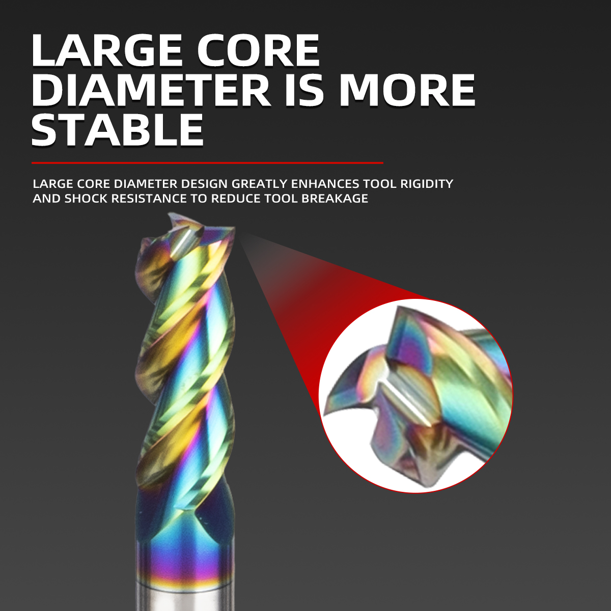 For DESKAR Customizable 4-Flute Tungsten Steel End Mill Cutting Tool CNC Carbide Endmill Cutter Flat Cutting Feature OEM Support