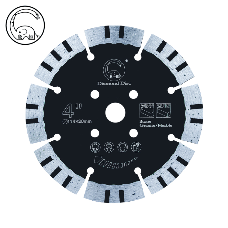 Industrial Grade 110mm Diamond Ti-Coated Saw Blade for Cutting Marble Granite &amp; Concrete Customized OEM Hot Press Process